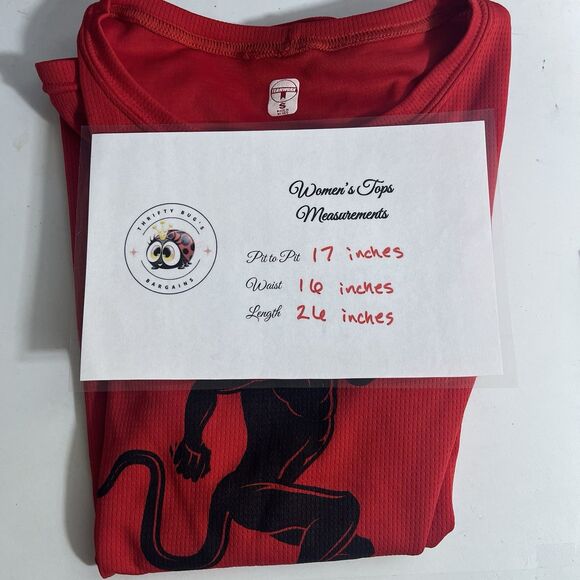 Teamwork brand Fireball whiskey tee womens size small red bartender bar - Picture 5 of 5